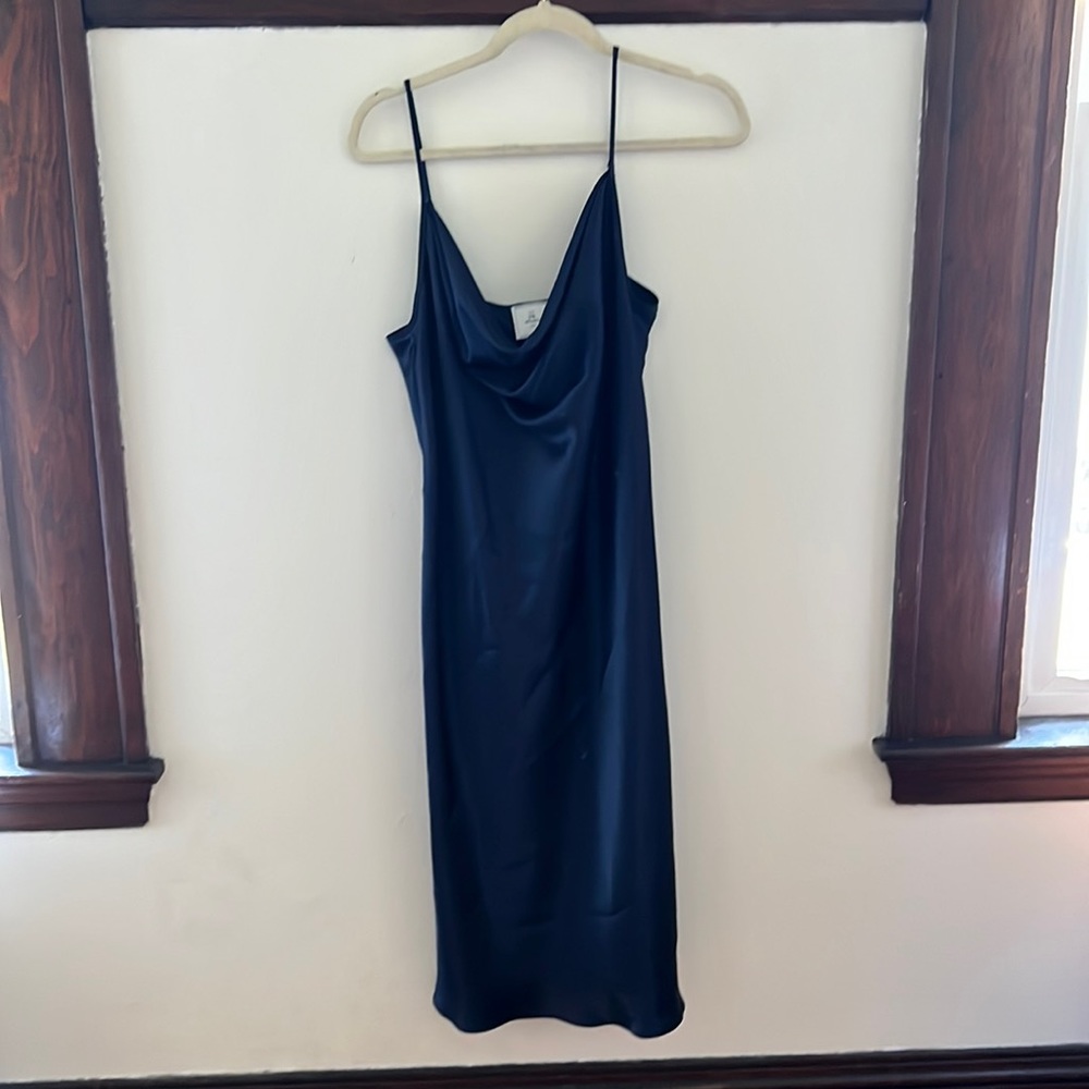 NWT David’s bridal dress - satin with cowl neck